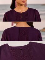 Women’s Royal Purple Embroidered Lawn Suit