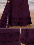 Women’s Royal Purple Embroidered Lawn Suit