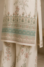 Off-White Floral Linen 2-Piece Co-Ord Set