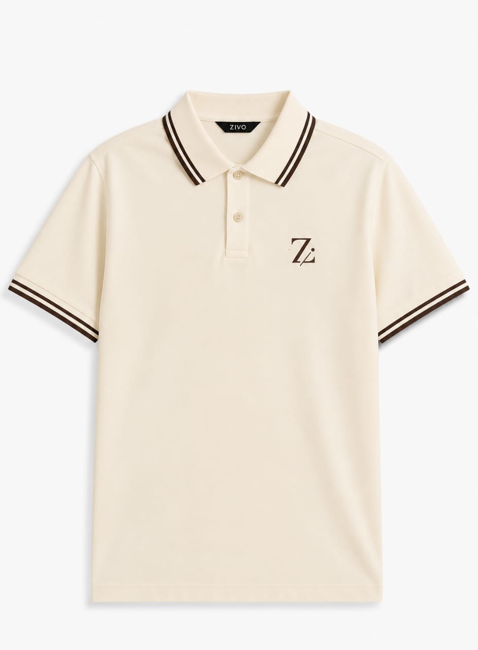 Men's Tipped Collar Polo Shirt
