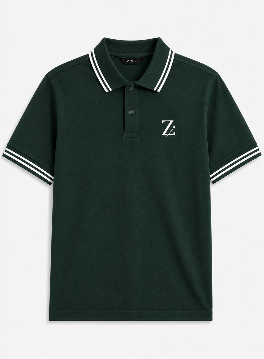 Men's Tipped Collar Polo Shirt