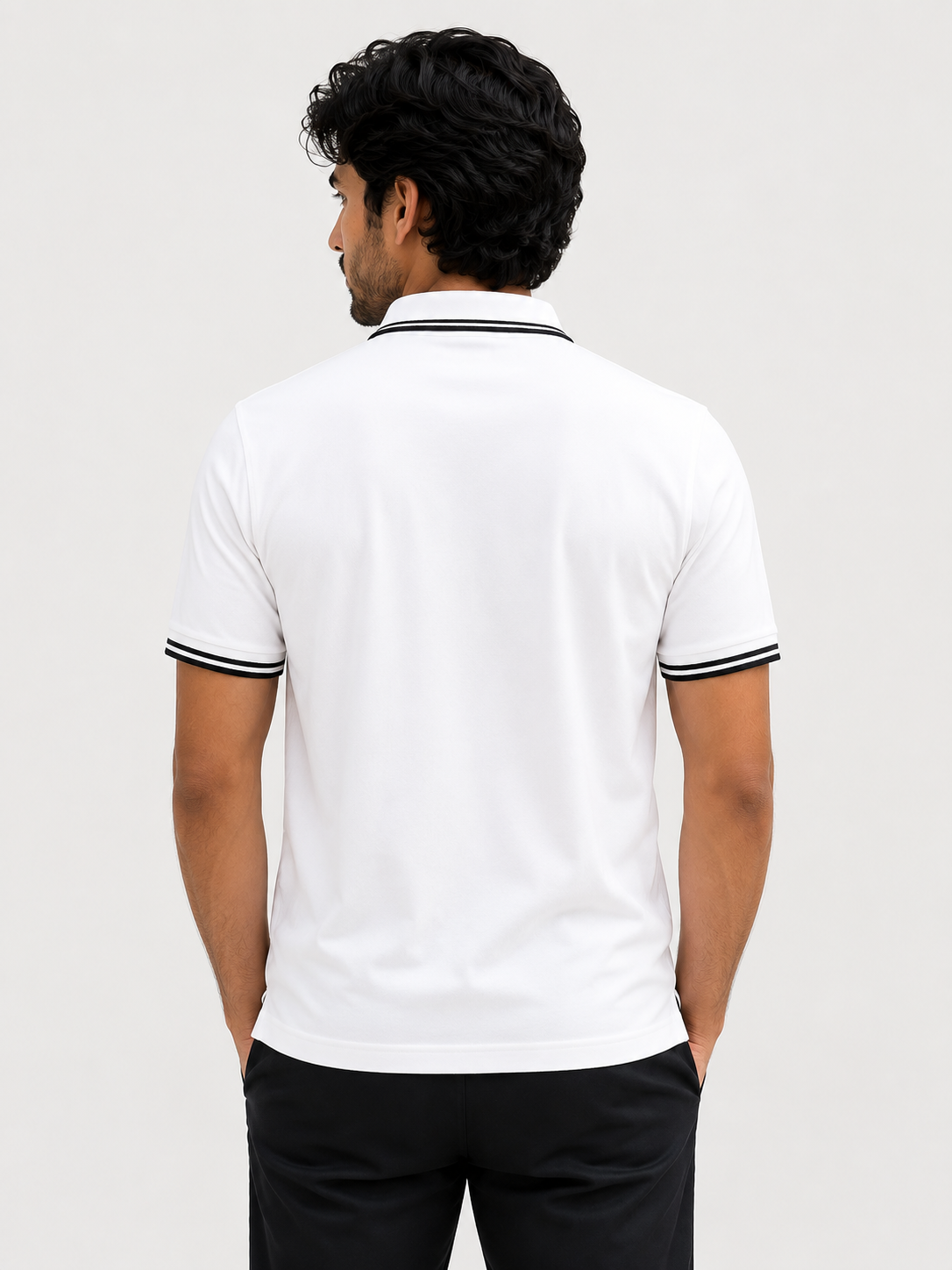 Men's Tipped Collar Polo Shirt
