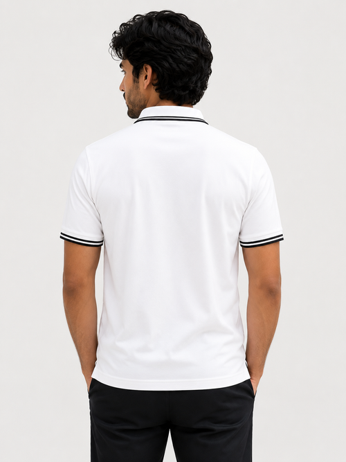 Men's Tipped Collar Polo Shirt