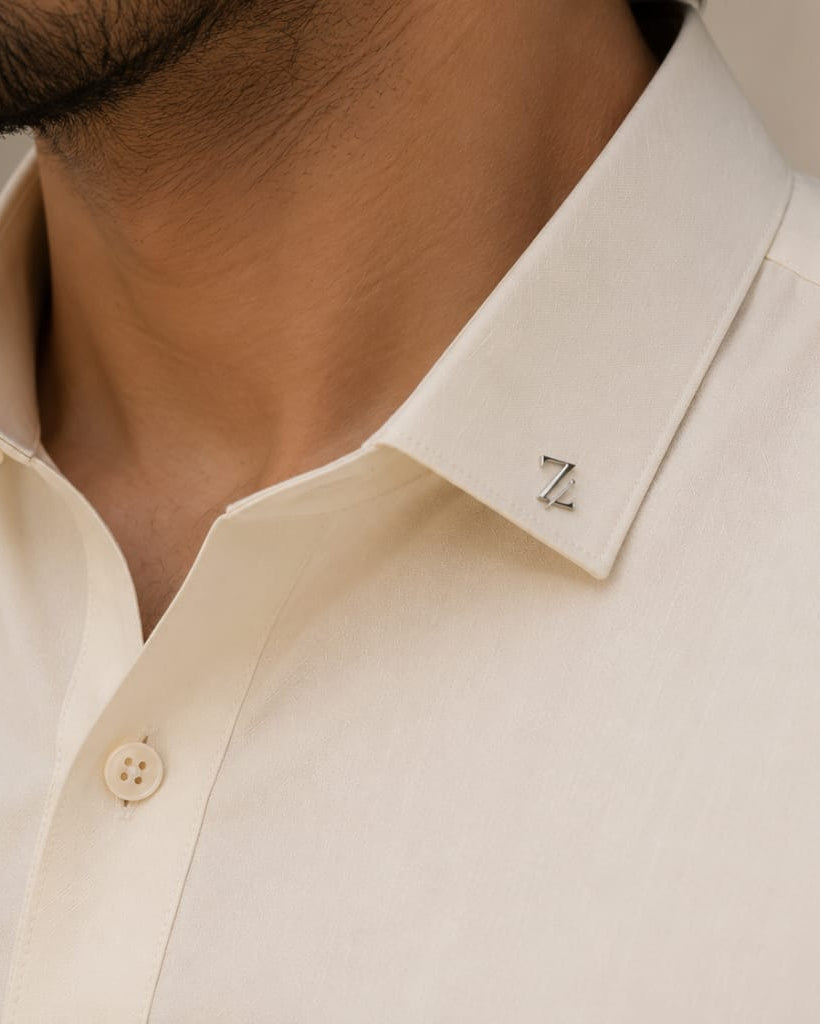 Premium Cotton Shalwar Kameez with Subtle Collar Embroidery